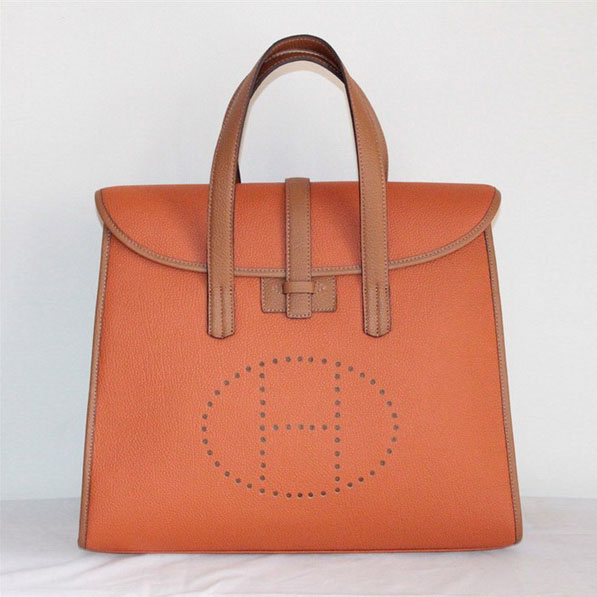 Best Hermes FeuDou Bag Orange/Coffee 509095